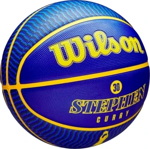 Баскетбольний м'яч Wilson NBA PLAYER ICON OUTDOOR STEPHEN CURRY синьо-жовтий Розмір 7 WZ4006101XB7