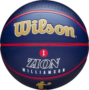 Баскетбольний м'яч Wilson NBA PLAYER ICON OUTDOOR ZION WILLIAMSON темно-синьо-червоний Розмір 7 WZ4008601XB7