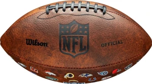 М'яч для американського футболу Wilson NFL JR JR THROWBACK FB 32 TEAM LOGO коричневий Розмір 7 WTF1534XBNFL