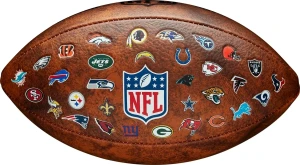 М'яч для американського футболу Wilson NFL JR JR THROWBACK FB 32 TEAM LOGO коричневий Розмір 7 WTF1534XBNFL