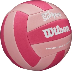 Волейбольный мяч Wilson SUPER SOFT PLAY розово-светло-розовый Размер 5 WV4006002XBOF