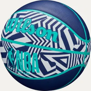 Баскетбольний м'яч Wilson NBA DRV PLUS DAZZLE CAMO OUTDOOR INDIGO темно-синьо-бірюзово-білий Розмір 7 WZ3016102XB7