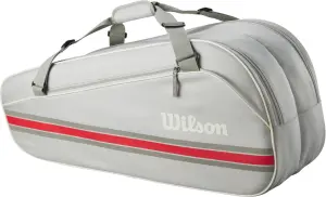 Сумка для тенісу Wilson TEAM 6 світло-сіро-червона WR8039903001