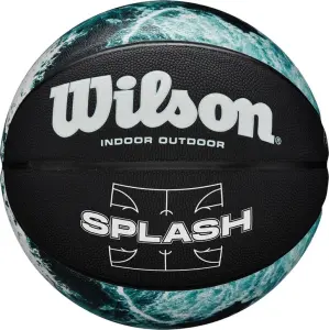 Баскетбольний набір Wilson SPLASH PRO (м'яч і насос у подарунковій коробці) чорно-бірюзово-білий Розмір 7 WZ2014501XP