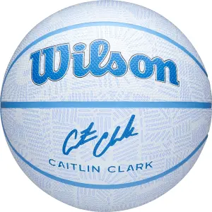 Баскетбольний м'яч Wilson CAITLIN CLARK ENVISION біло-блакитний Розмір 5 WZ3022401XB5