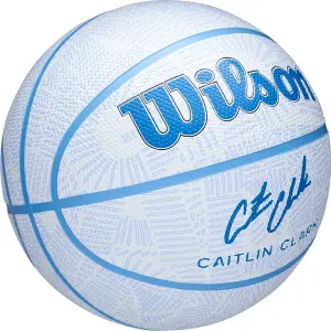 Баскетбольний м'яч Wilson CAITLIN CLARK ENVISION біло-блакитний Розмір 5 WZ3022401XB5