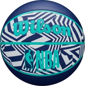Баскетбольний м'яч Wilson NBA DRV PLUS DAZZLE CAMO OUTDOOR INDIGO темно-синьо-бірюзово-білий Розмір 5 WZ3016102XB5