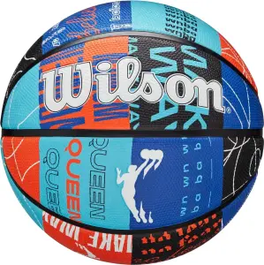 Баскетбольний м'яч Wilson WNBA HEIR DNA OUTDOOR синьо-блакитно-помаранчевий Розмір 6 WZ3009201XB6