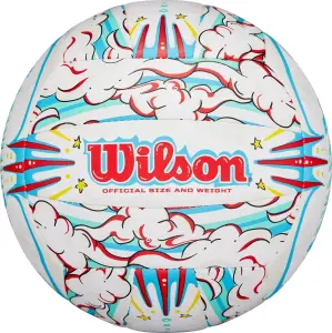 М'яч для пляжного волейболу Wilson GRAFFITI PEACE біло-блакитно-червоний Розмір 5 WV4008302XBOF