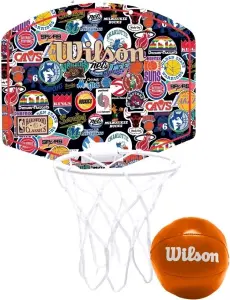 Набір баскетбольний дитячий Wilson NBA TEAM RETRO MINI HOOP різнокольоровий WZ6017301