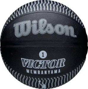 Баскетбольний м'яч Wilson NBA PLAYER ICON OUTDOOR VICTOR WEMBANYAMA чорно-сірий Розмір 7 WZ3017801XB7