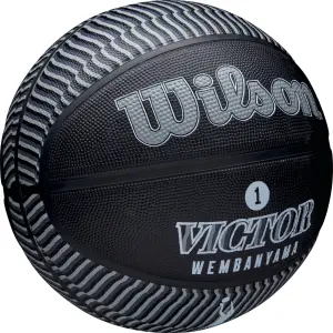 Баскетбольний м'яч Wilson NBA PLAYER ICON OUTDOOR VICTOR WEMBANYAMA чорно-сірий Розмір 7 WZ3017801XB7