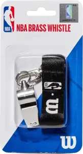 Свисток Wilson NBA BRASS WHISTLE WITH LANYARD срібно-чорний WTBA5000NBA