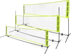 Сетка для теннисбола Zeus SOCCER TENNIS+VOLLEY+BADMIN SET лаймовая Z01228
