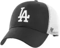 Кепка 47 Brand LOS ANGELES DODGERS BRANSON MESH черно-белая B-BRANS12CTP-BKC