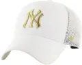 Кепка 47 Brand NEW YORK YANKEES BRANSON MESH METALLIC біло-золота B-BRMTL17CTP-WH