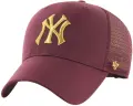 Кепка 47 Brand NEW YORK YANKEES BRANSON MESH METALLIC бордово-золота B-BRMTL17CTP-KM