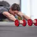 Ролики для преса Adidas CORE ROLLERS чорно-червоні ADAC-11604