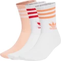 Шкарпетки Adidas MID CUT CREW 3P білі, персикові (3 пари) JI9472