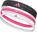 Повязки на голову Adidas HAIRBANDS (GRAPHIC) 3PK белая, розовая, черная (3 штуки) ADAC-16160