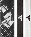 Повязки на голову Adidas HAIRBANDS (GRAPHIC) 3PK белая, черные (3 штуки) ADAC-16161