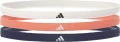 Повязки на голову Adidas HAIRBANDS 3PK белая, коралловая, темно-синяя (3 штуки) ADAC-16204