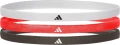 Повязки на голову Adidas HAIRBANDS 3PK белая, красная, черная (3 штуки) ADAC-16200-NL