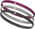 Пов'язки на голову Adidas HAIRBANDS 3PK фіолетова, сіра, чорна (3 штуки) ADAC-16201-NL