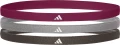 Пов'язки на голову Adidas HAIRBANDS 3PK фіолетова, сіра, чорна (3 штуки) ADAC-16201-NL