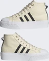 Кеди жіночі Adidas NIZZA PLATFORM MID бежево-чорні H00641