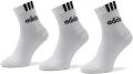 Носки Adidas 3-STRIPES LINEAR HALF-CREW CUSHIONED 3P белые (3 пары) HT3437