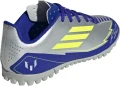 Сороконожки (шиповки) детские Adidas F50 CLUB MESSI TF JUNIOR серебряно-темно-сине-лимонные IH0923