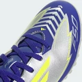 Сороконожки (шиповки) детские Adidas F50 CLUB MESSI TF JUNIOR серебряно-темно-сине-лимонные IH0923
