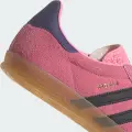 Кеди жіночі Adidas GAZELLE рожево-чорно-фіолетові IE7002