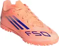 Сороконожки (шиповки) детские Adidas F50 CLUB TF персиково-синие JI0040