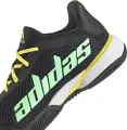 Кросівки тенісні дитячі Adidas BARRICADE CLAY чорно-жовто-салатові HR1028