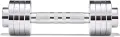 Гантель наборная Adidas ADJUSTABLE CHROME DUMBBELL серебряная (5,0 кг) ADWT-11400