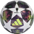 Футбольний м'яч Adidas UEFA CHAMPIONS LEAGUE FINAL LEAGUE BOX 26 BUDAPEST біло-фіолетово-лаймовий Розмір 4 JX9101