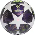 Футбольний м'яч Adidas UEFA CHAMPIONS LEAGUE FINAL LEAGUE BOX 26 BUDAPEST біло-фіолетово-лаймовий Розмір 4 JX9101