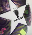 Футбольний м'яч Adidas UEFA CHAMPIONS LEAGUE FINAL LEAGUE BOX 26 BUDAPEST біло-фіолетово-лаймовий Розмір 4 JX9101