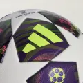 Футбольный мяч Adidas UEFA CHAMPIONS LEAGUE FINAL LEAGUE BOX 26 BUDAPEST бело-фиолетово-лаймовый Размер 5 JX9101