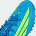 Сороконожки (шиповки) детские Adidas F50 CLUB TF сине-лимонные JS1491