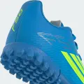 Сороконожки (шиповки) детские Adidas F50 CLUB TF сине-лимонные JS1491