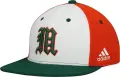 Кепка Adidas MIAMI HURRICANES FITTED MESH зелено-помаранчево-біла GN9783