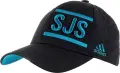Кепка Adidas SAN JOSE SHARKS STRCTRD TM FLEX чорно-блакитна HN2255