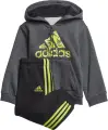 Спортивний костюм дитячий Adidas SPORTSWEAR сіро-чорно-салатовий GK1652