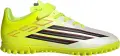 Сороконожки (шиповки) детские Adidas F50 CLUB H&L TF желто-бело-черные JS1484