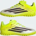 Сороконожки (шиповки) детские Adidas F50 CLUB H&L TF желто-бело-черные JS1484