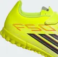 Сороконожки (шиповки) детские Adidas F50 CLUB H&L TF желто-бело-черные JS1484