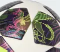Футбольный мяч Adidas UEFA CHAMPIONS LEAGUE FINAL COMPETITION бело-фиолетово-лаймовый Размер 5 JX9096